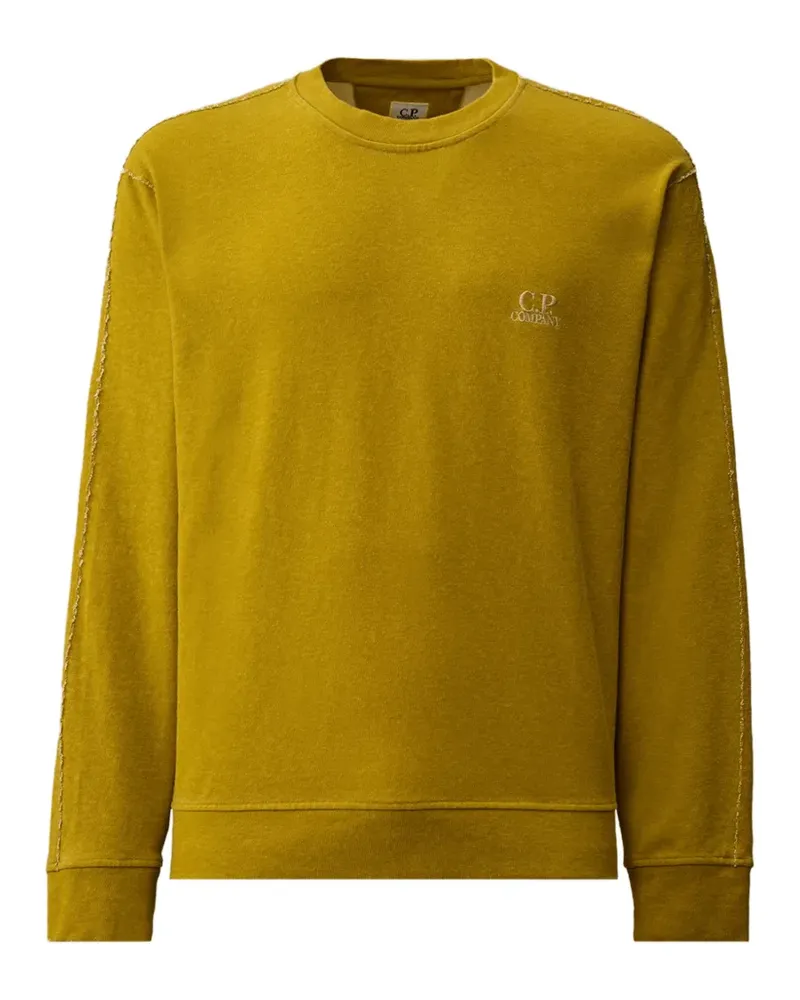 C.P. Company raw-edge logo-embroidered sweater - Gelb Gelb