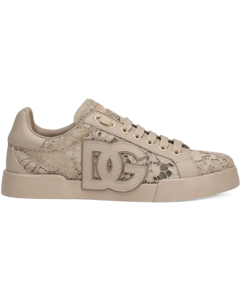 Dolce & Gabbana Portofino Sneakers - Nude Nude