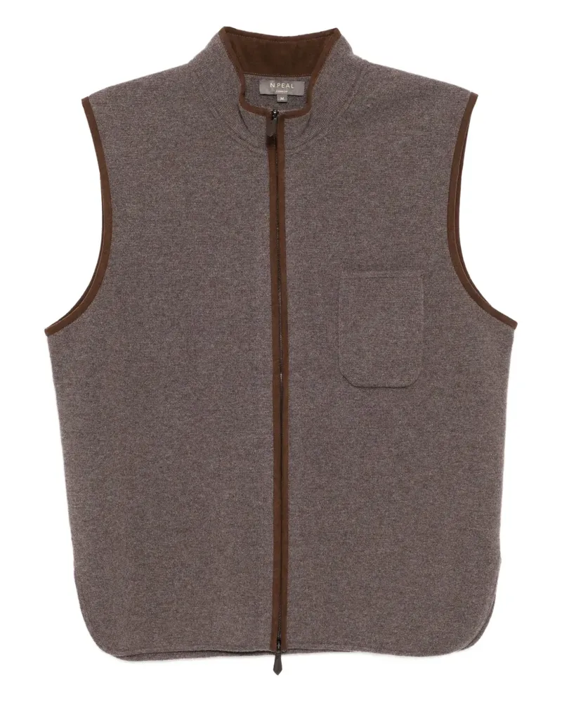 N.Peal Shaftesbury Weste - Braun Braun