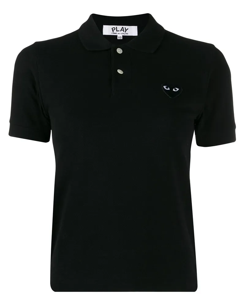 Comme des Garçons Poloshirt mit Stickerei - Schwarz Schwarz