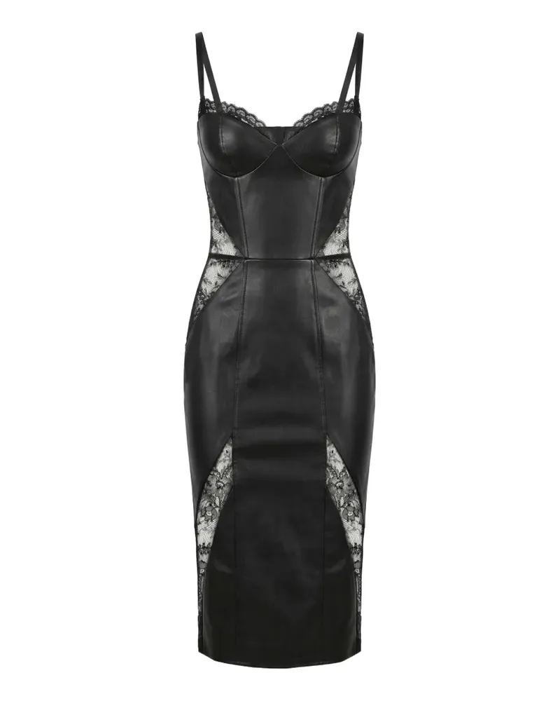 ALMAZ Bounty Hunter lace-panelled midi dress - Schwarz Schwarz