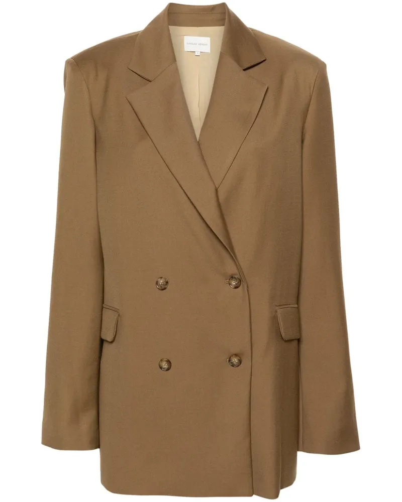 Loulou Studio Doppelreihiger Blazer Braun