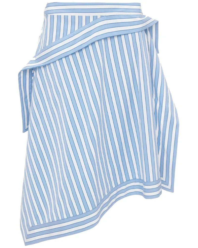 J.W.Anderson Asymmetrischer Midirock mit Streifen - Blau Blau