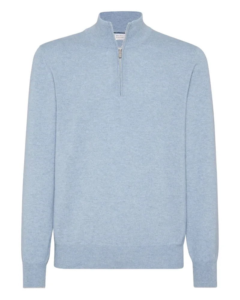 Brunello Cucinelli Klassischer Kaschmirpullover - Blau Blau