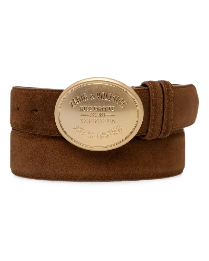 Zadig & Voltaire Colter suede belt - Braun Braun