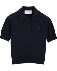 AMI Paris Ami de Coeur Poloshirt Blau