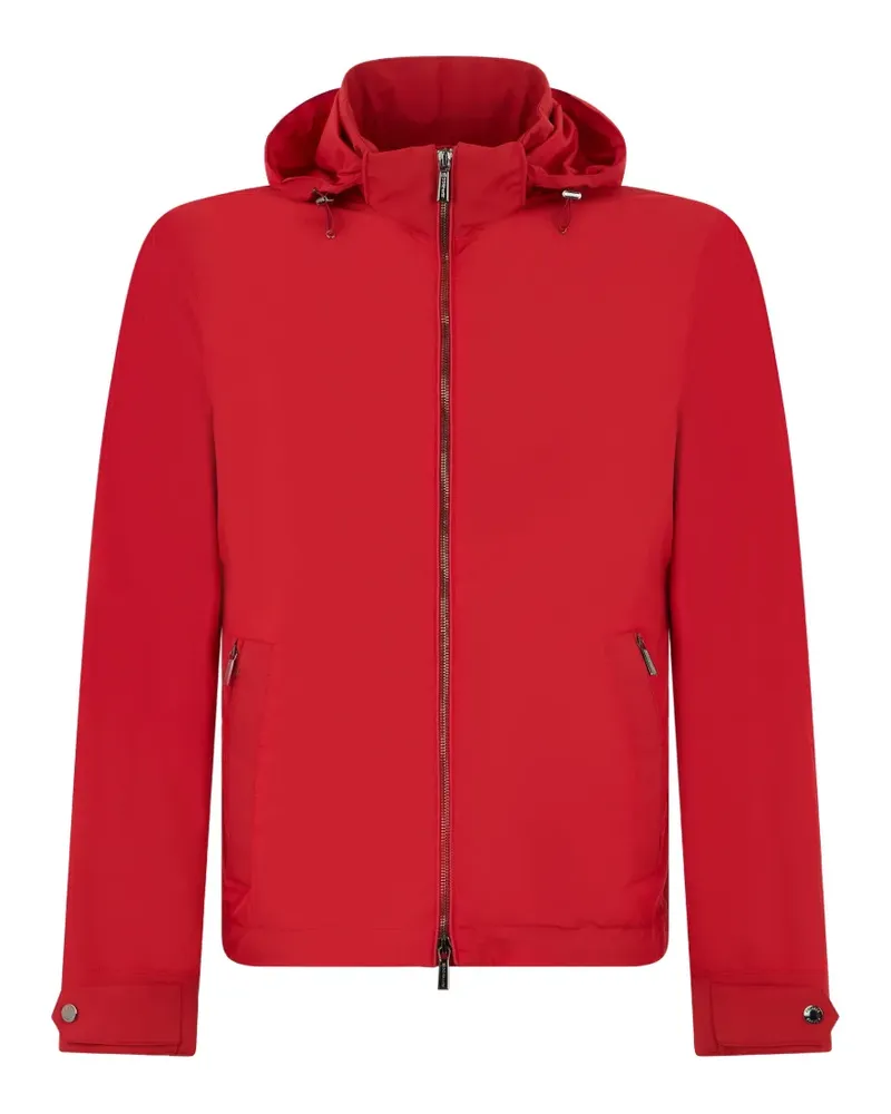 MOORER hooded zip-up jacket - Rot Rot