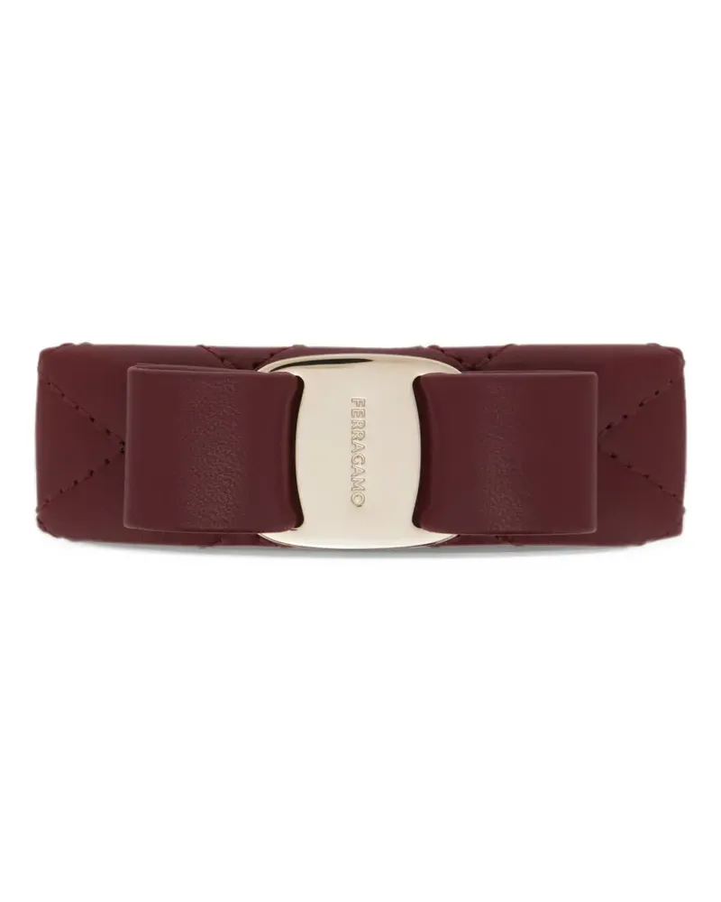 Ferragamo Vara bow matelassé hair clip - Rot Rot