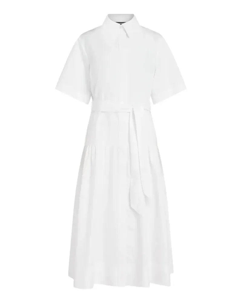 Karl Lagerfeld Hemdkleid mit Schleifengürtel - Weiß Weiß