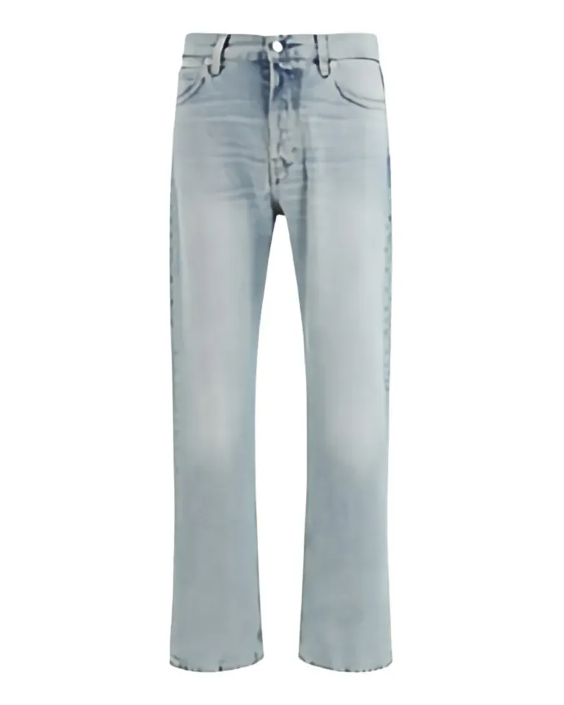 Haikure logo-patch straight-leg jeans - Blau Blau