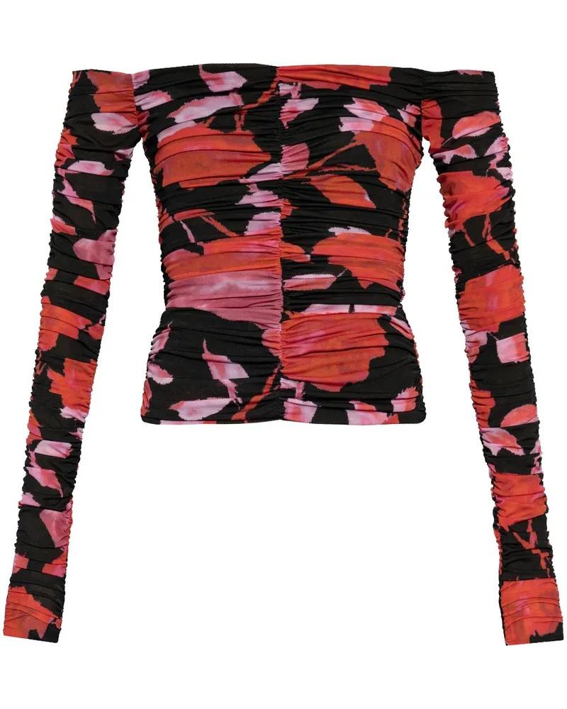 Blumarine Drapiertes Top - Schwarz Schwarz