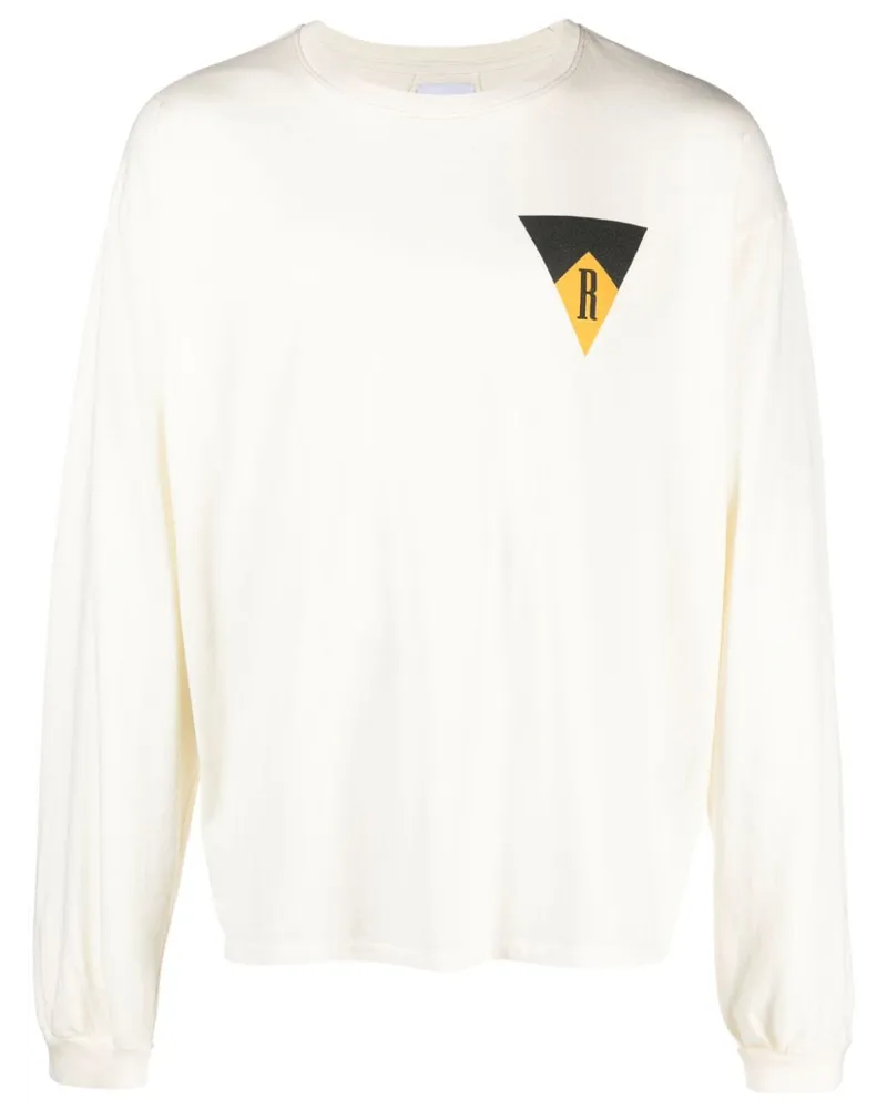 RHUDE Blood and Mud Pullover mit Logo-Print - Weiß Weiß
