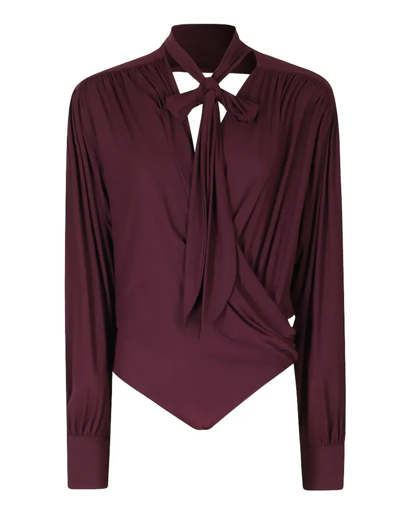 Amazuìn Keila draped bodysuit - Violett Violett