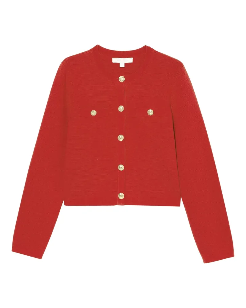 Brooks Brothers Cardigan mit Knopfdetail Rot