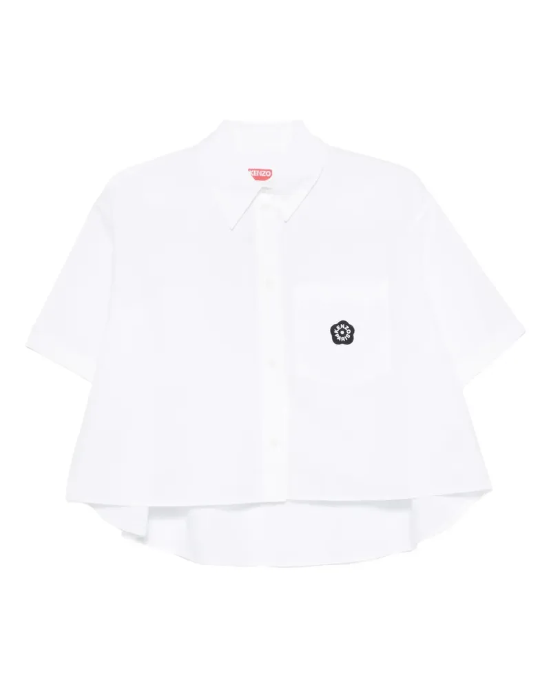 Kenzo Hemd mit Logo-Patch - Weiß Weiß