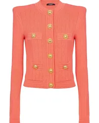 Balmain Cardigan mit Knöpfen Rosa