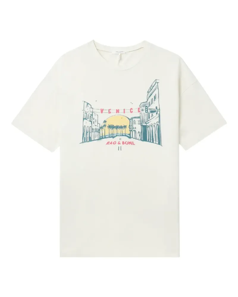 Rag & Bone T-Shirt mit grafischem Print - Weiß Weiß