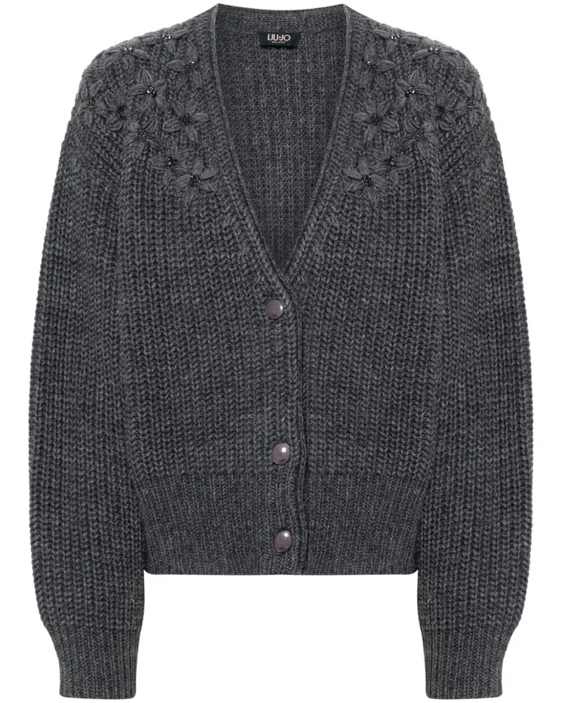 Liu Jo Cardigan mit Strass Grau