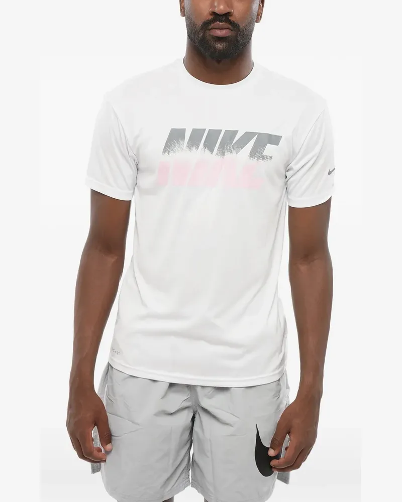 Nike T-Shirt mit Logo-Print - Weiß Weiß
