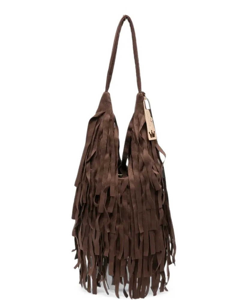 La Milanesa small Aretha fringed shoulder bag - Braun Braun