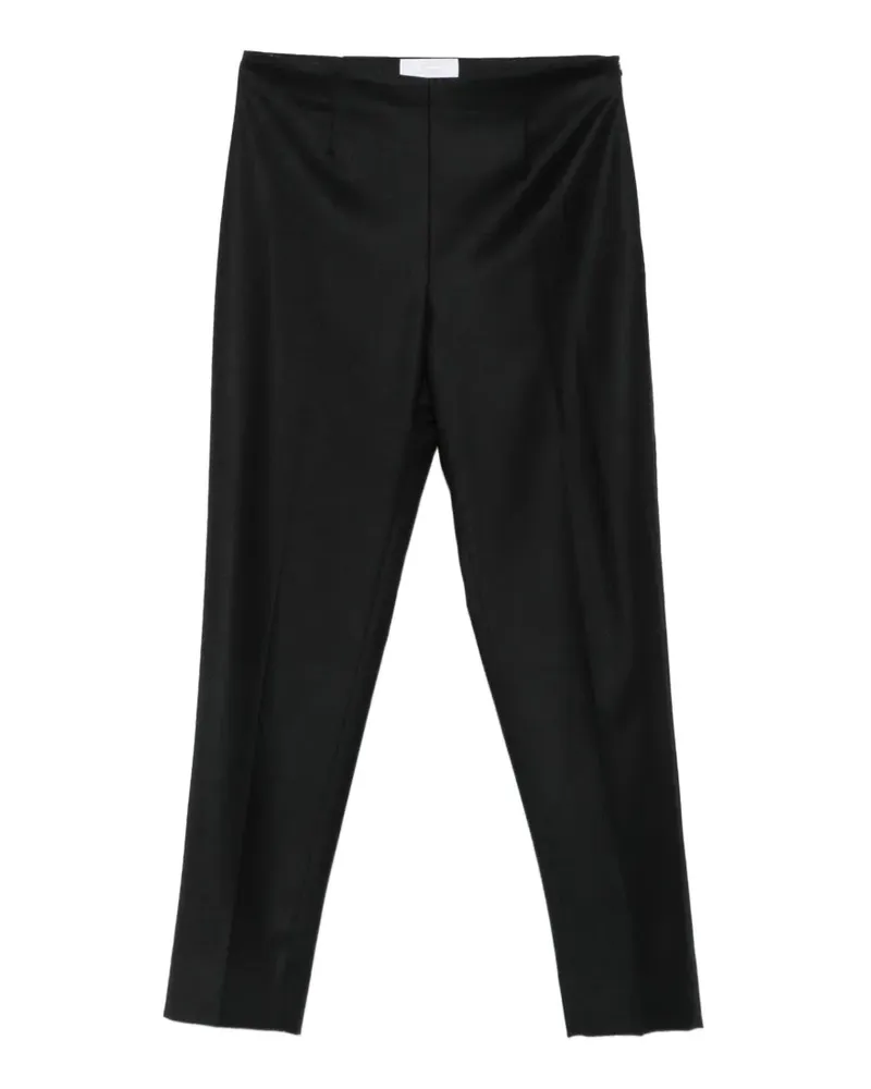 Berwich Cropped-Hose mit Bügelfalten - Schwarz Schwarz