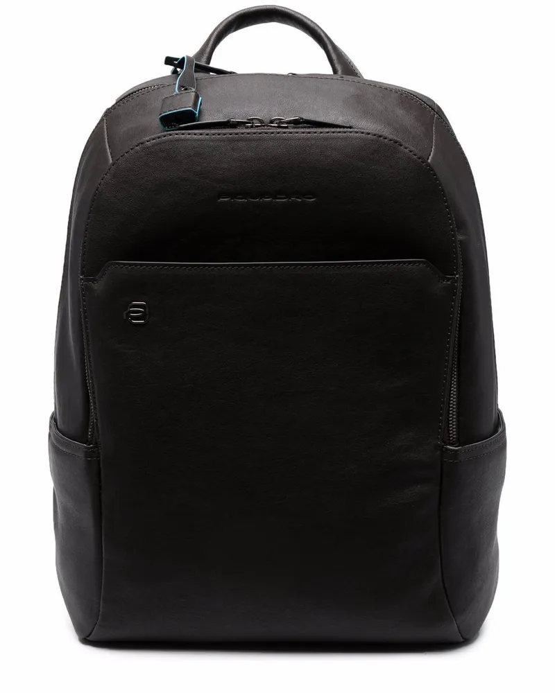 Piquadro Eckiger Rucksack mit Laptopfach Braun