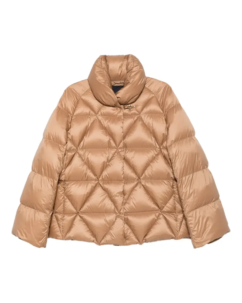 Fay diamond-quilted lobster-clasp coat - Nude Nude