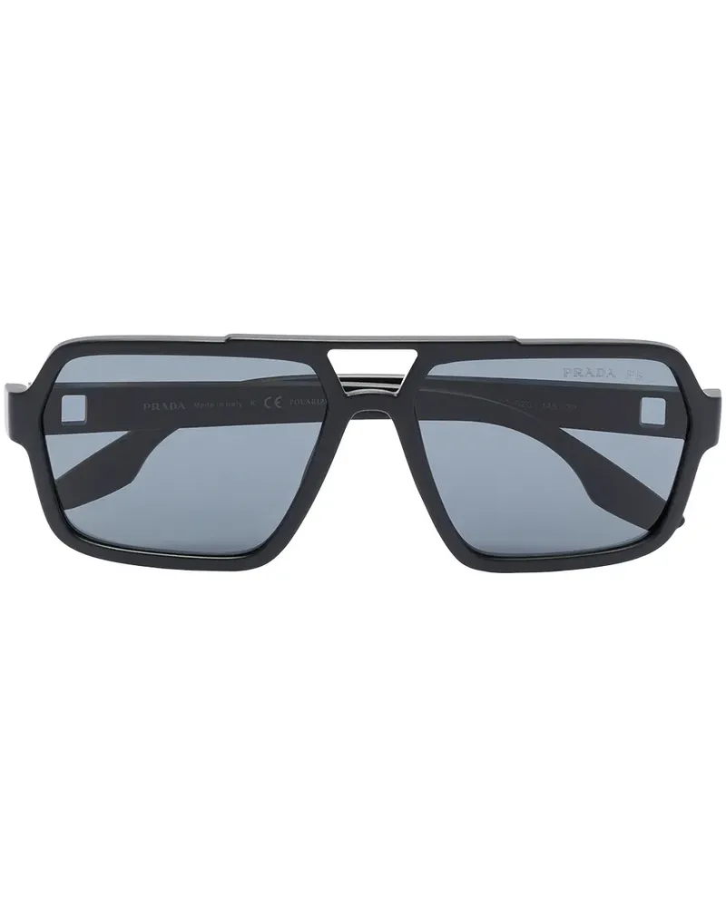 Prada Linea Rossa Pilotenbrille - Schwarz Schwarz