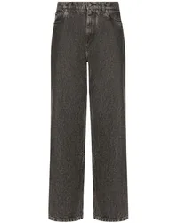 Dolce & Gabbana Straight-Leg-Jeans mit hohem Bund Grau