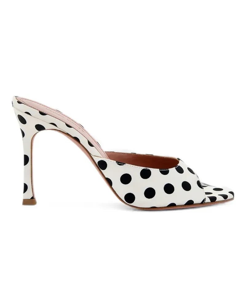 Amina Muaddi Alexa polka-dot pumps - Weiß Weiß