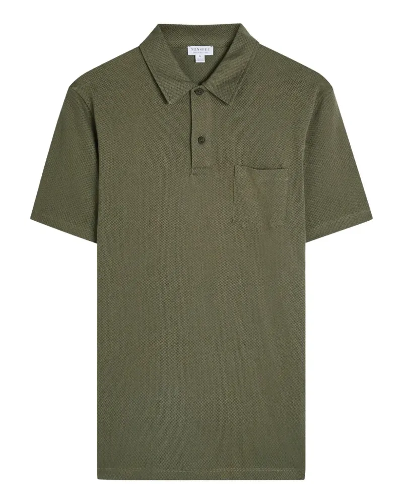 Sunspel Klassisches Poloshirt - Grün Grün