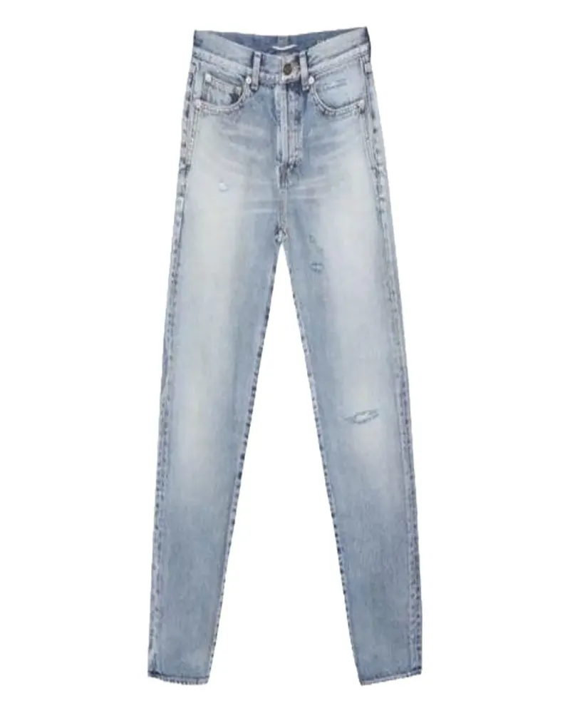 Saint Laurent Jeans mit hohem Bund - Blau Blau