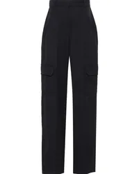 Alexander McQueen Gerade High-Waist-Cargohose Blau