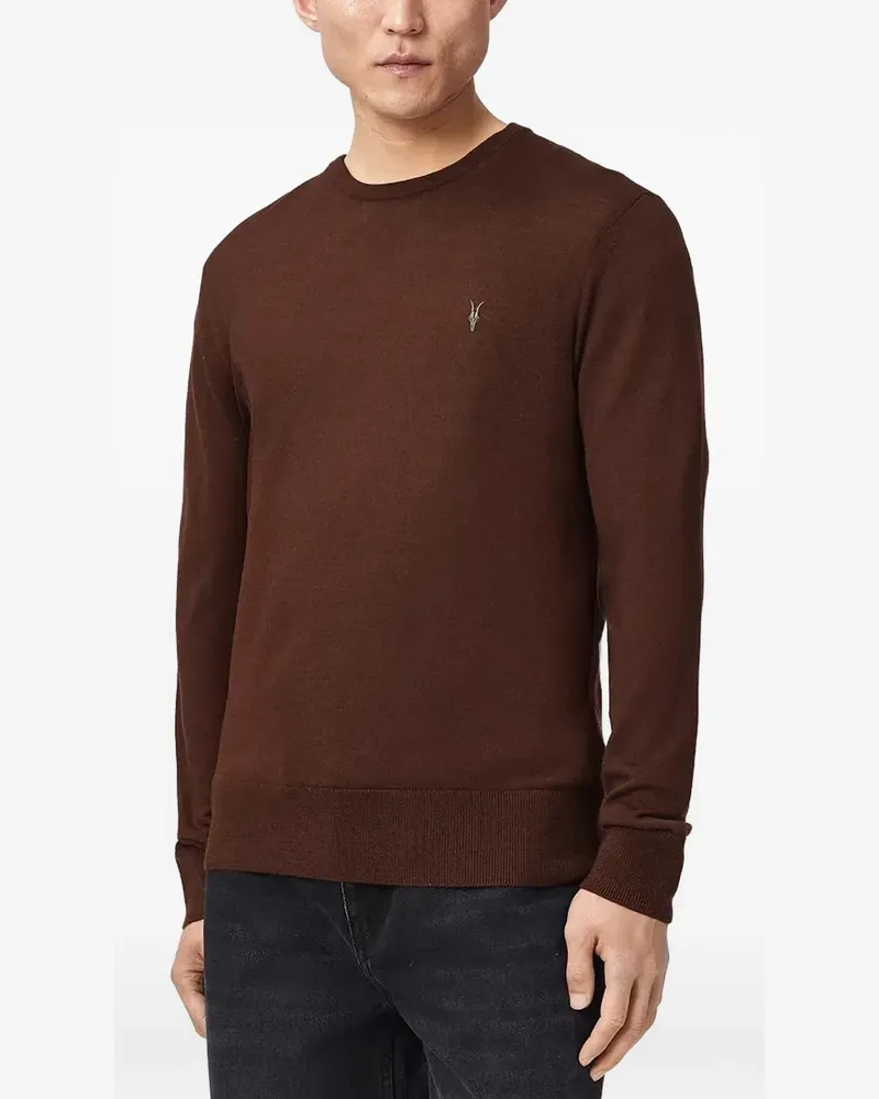 AllSaints Mode Merino Ramskull Pullover - Braun Braun