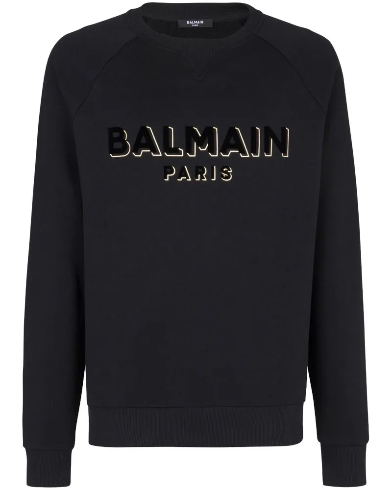 Balmain Sweatshirt mit Logo-Print - Schwarz Schwarz