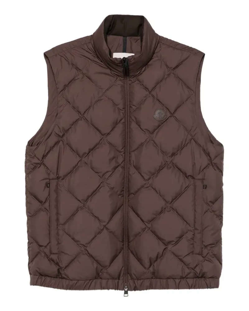 Moncler Chobe diamond-quilted gilet - Braun Braun