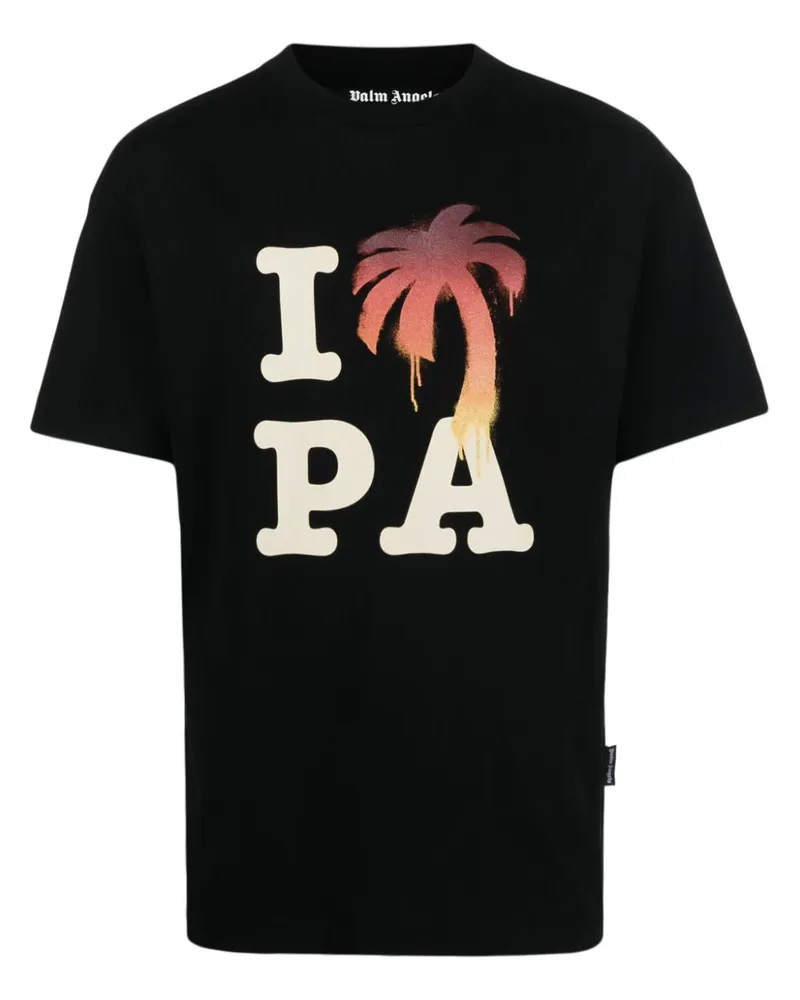 Palm Angels T-Shirt mit Logo-Print - Schwarz Schwarz