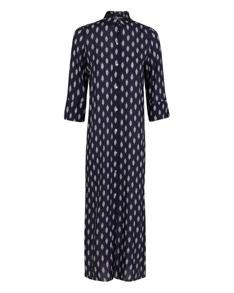 Lenny Niemeyer Gemustertes Midikleid mit Knöpfen - Blau Blau