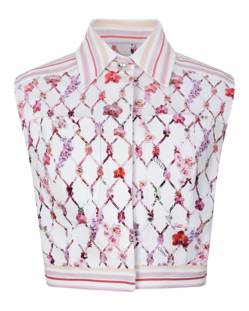 Genny floral-print sleeveless top - Weiß Weiß