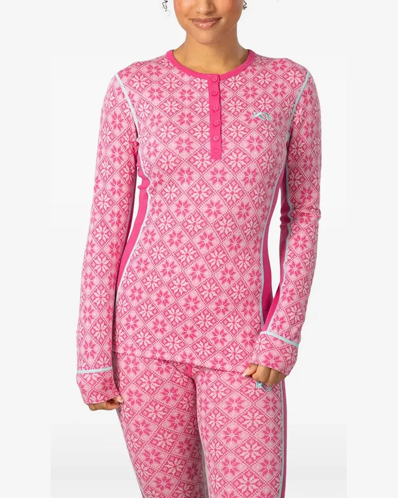 Kari Traa Rose button-front base-layer top - Rosa Rosa