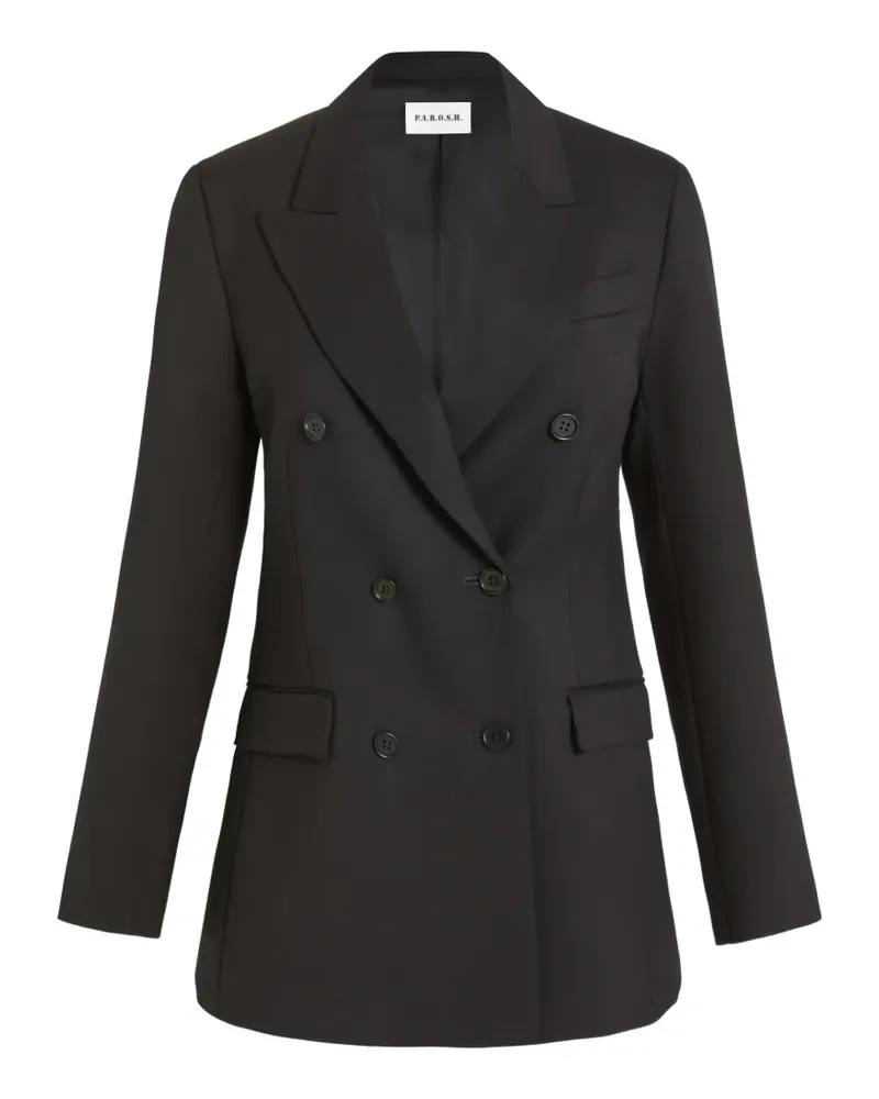 P.A.R.O.S.H. Doppelreihiger Blazer - Schwarz Schwarz