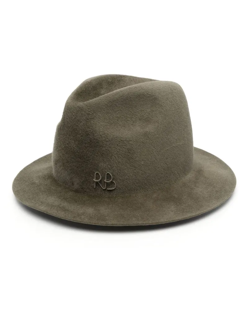 RUSLAN BAGINSKIY Fedora mit Logo-Stickerei Grün