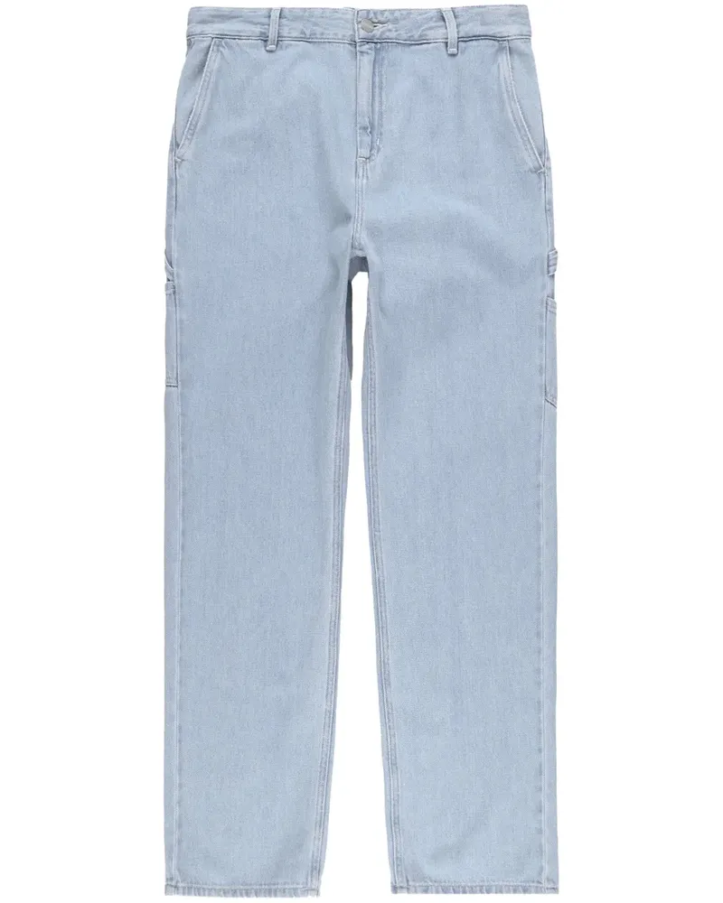 Carhartt WIP Halbhohe Straight-Leg-Jeans - Blau Blau
