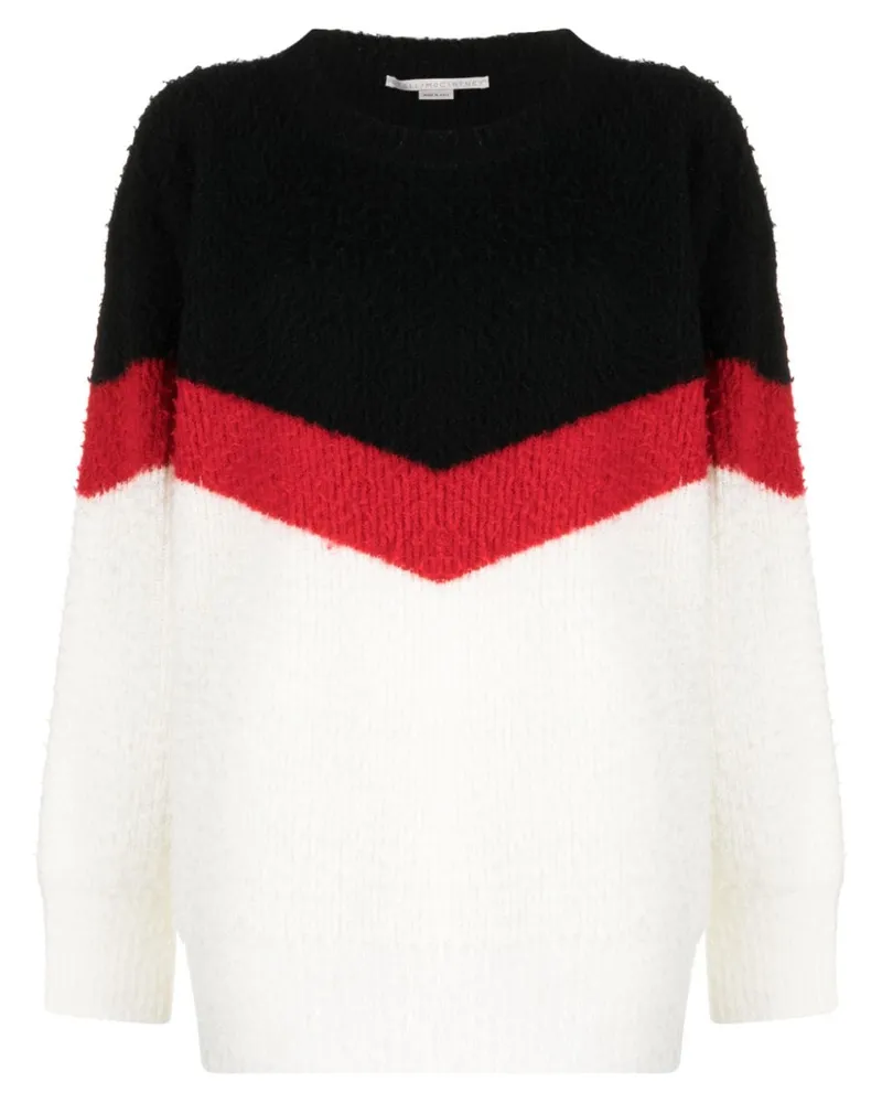 Stella McCartney Pullover mit Zickzackmuster Weiß