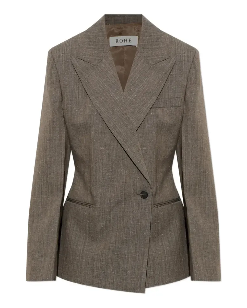 Róhe double-breasted slub-texture blazer - Braun Braun