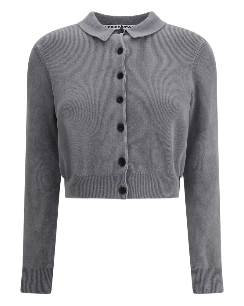 Alexander Wang Klassischer Cropped-Cardigan - Grau Grau