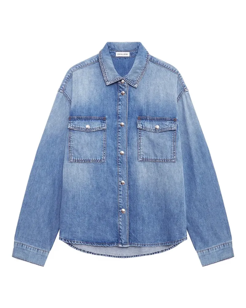 Anine Bing Paxton Hemd mit Knopfleiste - Blau Blau