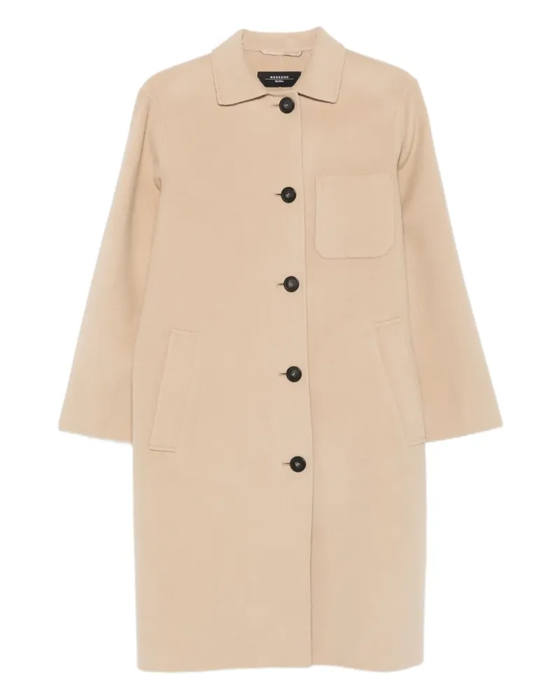 Max Mara Mantel mit aufgesetzten Taschen - Nude Nude