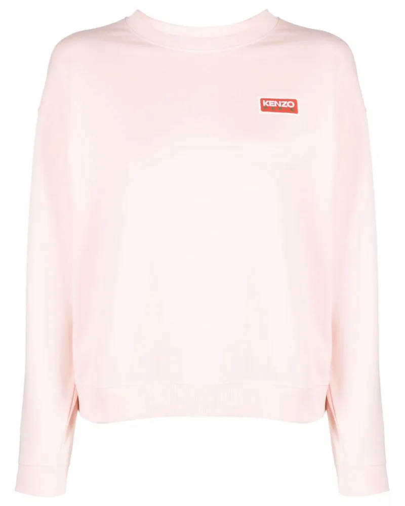 Kenzo Sweatshirt mit Logo-Stickerei Rosa