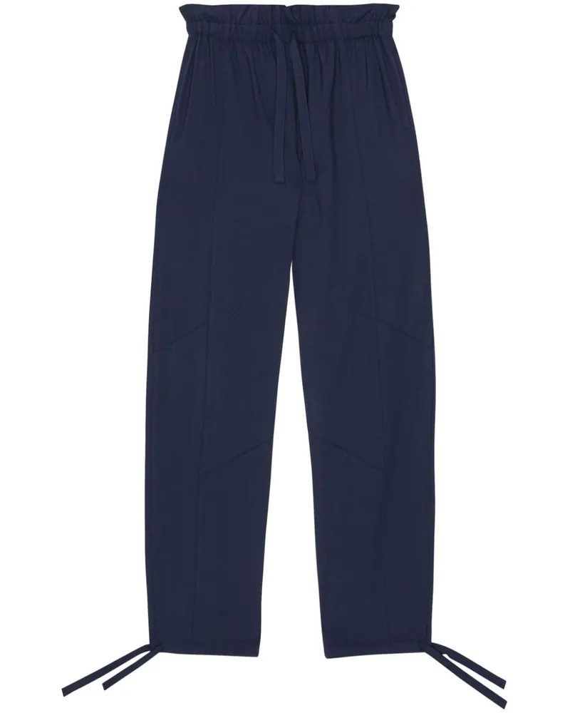 Ganni Hose mit elastischem Bund - Blau Blau